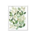Picture of Watercolor Greens I _GroupedProduct_Rectangle_Portrait_Framed_Matted_
