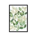 Picture of Watercolor Greens I _GroupedProduct_Rectangle_Portrait_Framed_Matted_