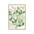 Picture of Watercolor Greens I _GroupedProduct_Rectangle_Portrait_Framed_Matted_