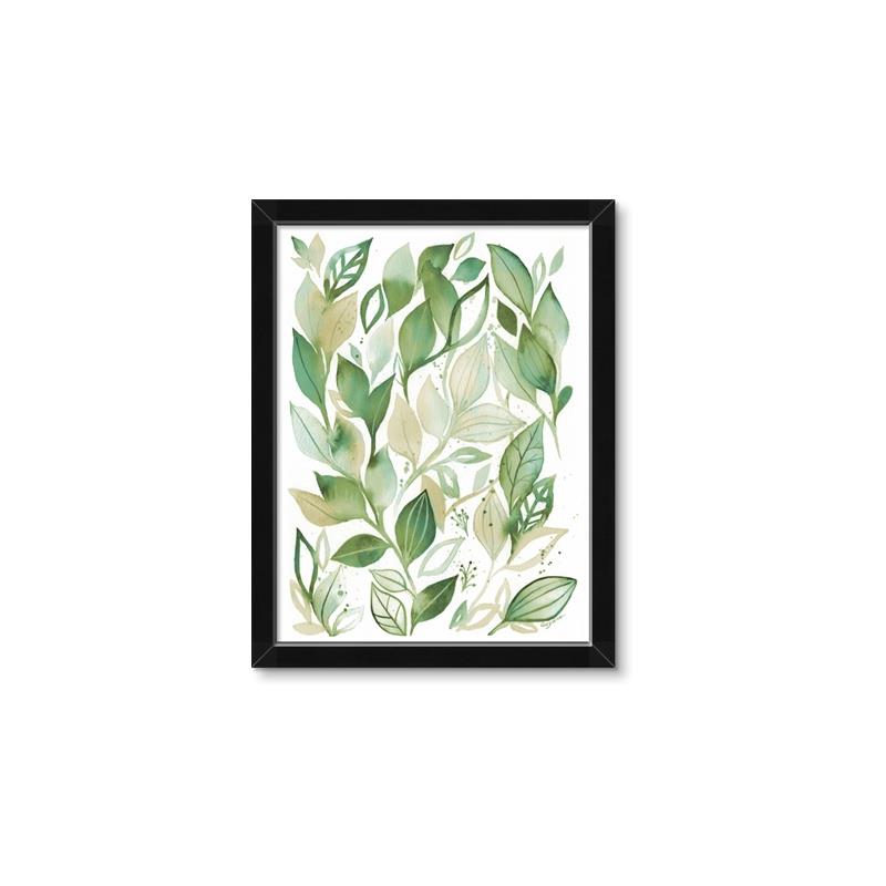 Picture of Watercolor Greens II _GroupedProduct_Rectangle_Portrait_Framed_Matted_