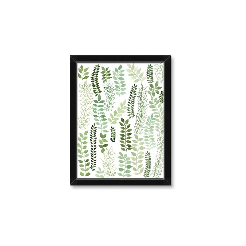 Picture of Watercolor Greens II _GroupedProduct_Rectangle_Portrait_Framed_Matted_