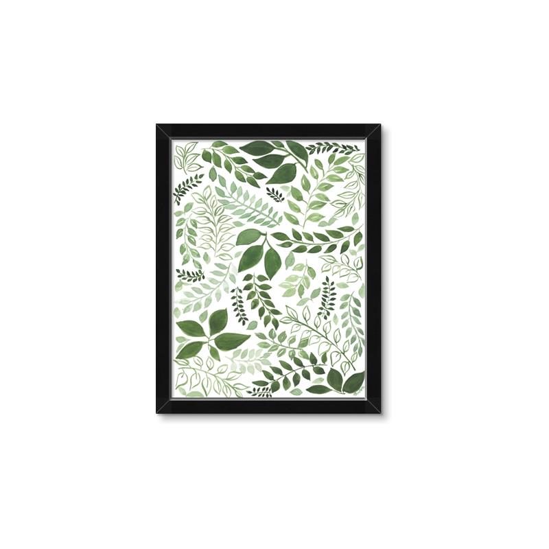 Picture of Watercolor Ferns II _GroupedProduct_Rectangle_Portrait_Framed_Matted_