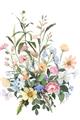 Picture of Wild Flower Bouquet II _GroupedProduct_Rectangle_Portrait_Unframed_Print_Only_