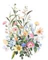 Picture of Wild Flower Bouquet II _GroupedProduct_Rectangle_Portrait_Unframed_Print_Only_