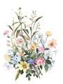 Picture of Wild Flower Bouquet II _GroupedProduct_Rectangle_Portrait_Unframed_Print_Only_