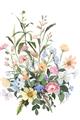 Picture of Wild Flower Bouquet II _GroupedProduct_Rectangle_Portrait_Unframed_Print_Only_
