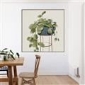 Picture of Plant in Black Pot II _GroupedProduct_Square_Canvas_Framed_