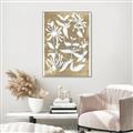 Picture of White Wash Florals II _GroupedProduct_Rectangle_Portrait_Canvas_Framed_