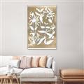 Picture of White Wash Florals II _GroupedProduct_Rectangle_Portrait_Canvas_Framed_