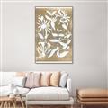 Picture of White Wash Florals II _GroupedProduct_Rectangle_Portrait_Canvas_Framed_