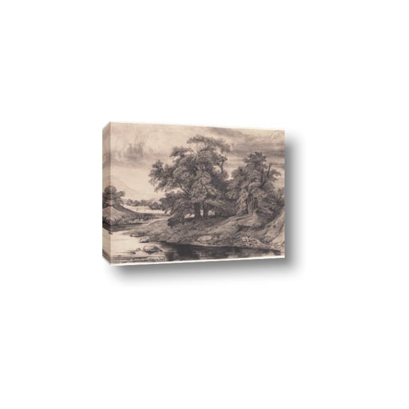 Picture of Sketched River _GroupedProduct_Rectangle_Landscape_Canvas_