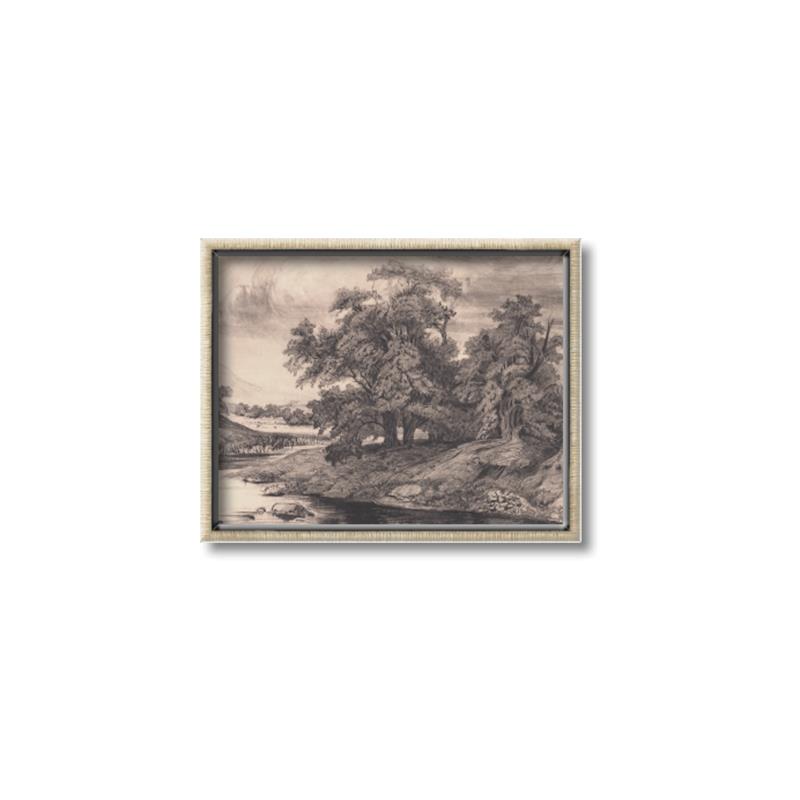 Picture of Sketched River _GroupedProduct_Rectangle_Landscape_Canvas_Framed_