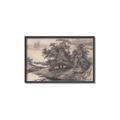 Picture of Sketched River _GroupedProduct_Rectangle_Landscape_Canvas_Framed_