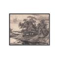 Picture of Sketched River _GroupedProduct_Rectangle_Landscape_Canvas_Framed_