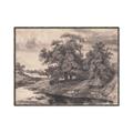 Picture of Sketched River _GroupedProduct_Rectangle_Landscape_Canvas_Framed_