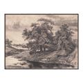 Picture of Sketched River _GroupedProduct_Rectangle_Landscape_Canvas_Framed_
