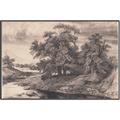 Picture of Sketched River _GroupedProduct_Rectangle_Landscape_Canvas_Framed_
