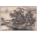 Picture of Sketched River _GroupedProduct_Rectangle_Landscape_Canvas_Framed_