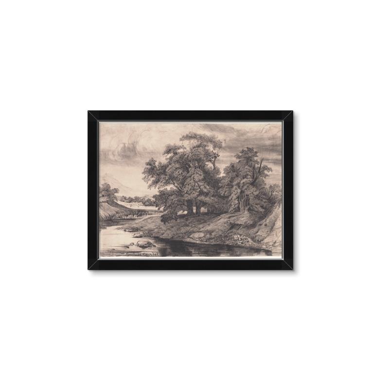 Picture of Sketched River _GroupedProduct_Rectangle_Landscape_Framed_Matted_