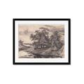 Picture of Sketched River _GroupedProduct_Rectangle_Landscape_Framed_Matted_