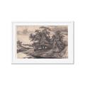 Picture of Sketched River _GroupedProduct_Rectangle_Landscape_Framed_Matted_
