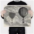Picture of Sketched Airballoons _GroupedProduct_Rectangle_Landscape_Canvas_