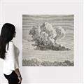Picture of Sketched Clouds _GroupedProduct_Square_Canvas_