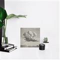 Picture of Sketched Clouds _GroupedProduct_Square_Canvas_