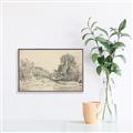 Picture of Sketched Creek _GroupedProduct_Rectangle_Landscape_Canvas_Framed_