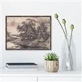 Picture of Sketched River _GroupedProduct_Rectangle_Landscape_Canvas_Framed_