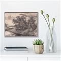 Picture of Sketched River _GroupedProduct_Rectangle_Landscape_Canvas_Framed_