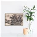 Picture of Sketched River _GroupedProduct_Rectangle_Landscape_Canvas_Framed_