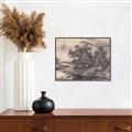 Picture of Sketched River _GroupedProduct_Rectangle_Landscape_Canvas_Framed_