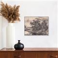 Picture of Sketched River _GroupedProduct_Rectangle_Landscape_Canvas_Framed_