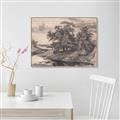Picture of Sketched River _GroupedProduct_Rectangle_Landscape_Canvas_Framed_