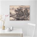 Picture of Sketched River _GroupedProduct_Rectangle_Landscape_Canvas_Framed_