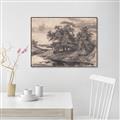 Picture of Sketched River _GroupedProduct_Rectangle_Landscape_Canvas_Framed_