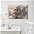Picture of Sketched River _GroupedProduct_Rectangle_Landscape_Canvas_Framed_