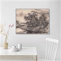 Picture of Sketched River _GroupedProduct_Rectangle_Landscape_Canvas_Framed_