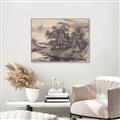 Picture of Sketched River _GroupedProduct_Rectangle_Landscape_Canvas_Framed_