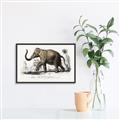 Picture of Indian Elephant _GroupedProduct_Rectangle_Landscape_Canvas_Framed_