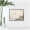 Picture of Riverside Sketched _GroupedProduct_Rectangle_Landscape_Canvas_Framed_