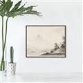 Picture of Riverside Sketched _GroupedProduct_Rectangle_Landscape_Canvas_Framed_