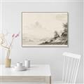Picture of Riverside Sketched _GroupedProduct_Rectangle_Landscape_Canvas_Framed_
