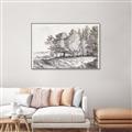 Picture of Windy Trees _GroupedProduct_Rectangle_Landscape_Canvas_Framed_