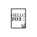 Picture of Hello 2024 _GroupedProduct_Rectangle_Portrait_Canvas_Framed_