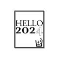 Picture of Hello 2024 _GroupedProduct_Rectangle_Portrait_Canvas_Framed_