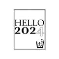 Picture of Hello 2024 _GroupedProduct_Rectangle_Portrait_Canvas_Framed_
