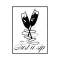Picture of Just a Sip _GroupedProduct_Rectangle_Portrait_Canvas_Framed_