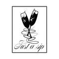 Picture of Just a Sip _GroupedProduct_Rectangle_Portrait_Canvas_Framed_
